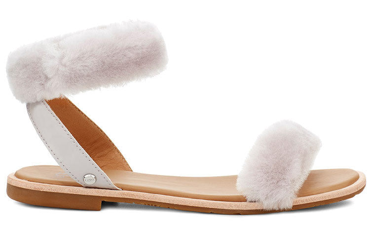 (WMNS) UGG Fluff Springs Outdoor Open Toe Sports Sandals White 1101438-FEA