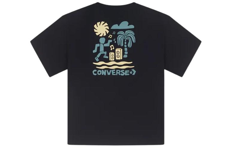 Converse Festival Vibe T-Shirt Asia Sizing 'Black' 10026424-A01