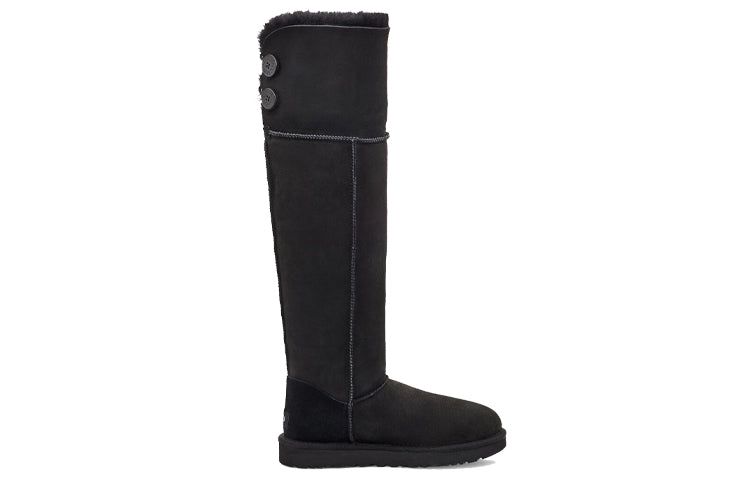 (WMNS) UGG Over The Knee Bailey Button Boots 'Black' 1007536-BLK