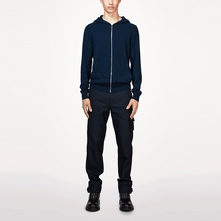 Men's LOUIS VUITTON FW21 Solid Color Zipper Blue 1A31S0