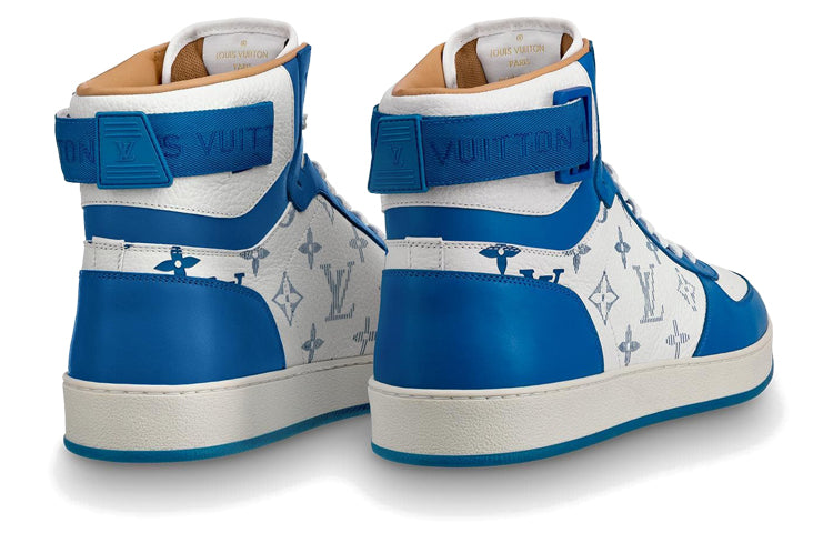 LOUIS VUITTON LV Rivoli Ankle Sneakers 'White Blue' 1A5E