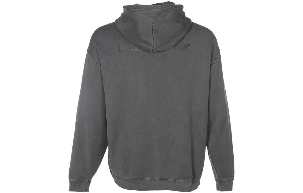 Converse Loose Fit Sneaker Patch Hoodie Asia Sizing 'Black Grey' 10025537-A01