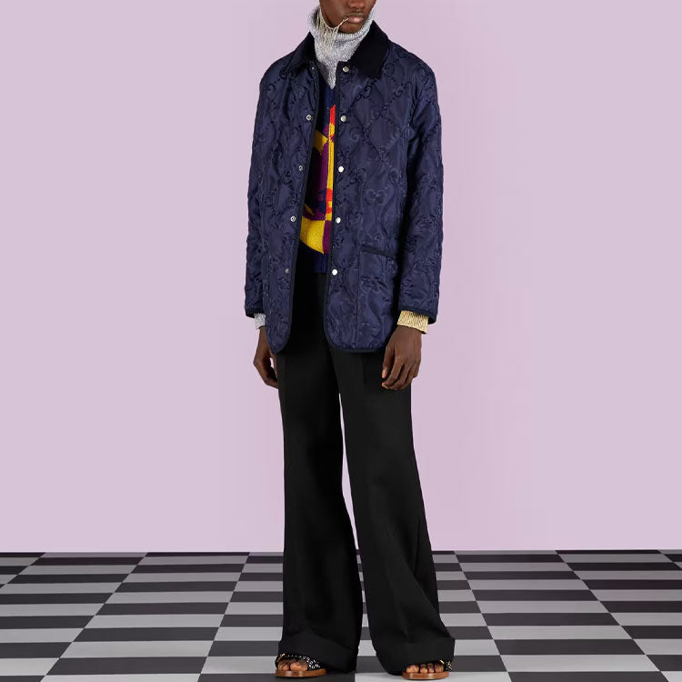 Gucci Quilted GG Jumbo Jacket 'Blue' 722499-ZALX3-4348