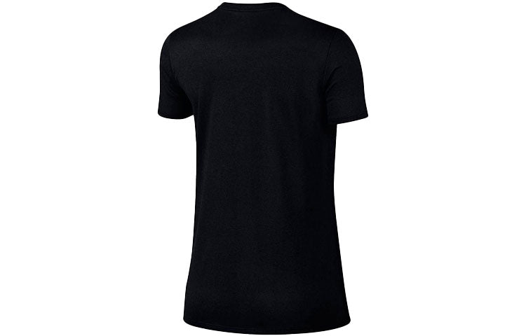 (WMNS) Nike Quick Dry Side Round Neck Pullover Short Sleeve Black AQ3210-010