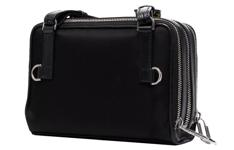 Off-White Unisex Leather Single-Shoulder Bag Black OMNQ025F21FAB0011000
