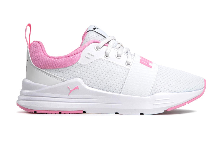 (GS) PUMA Wired Run Agile Imeva Low Top Running Shoes White/Pink 374214-06