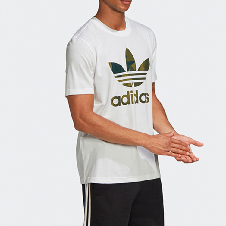adidas originals Casual Sports Short Sleeve White FM3337