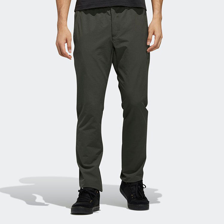 Men's adidas Softshell Pants Logo Printing Woven Casual Long Pants/Trousers Dark Green EH3938