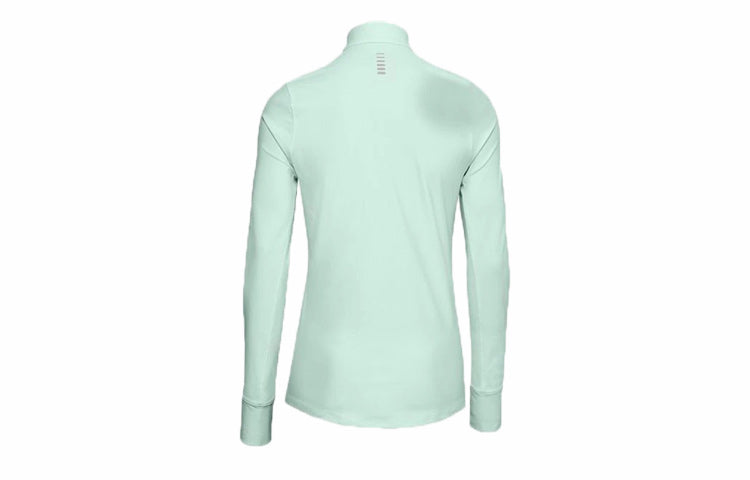 (WMNS) Under Armour Qualifier 1/2 Zipper Sports Long Sleeves T-shirt Blue 1326512-403