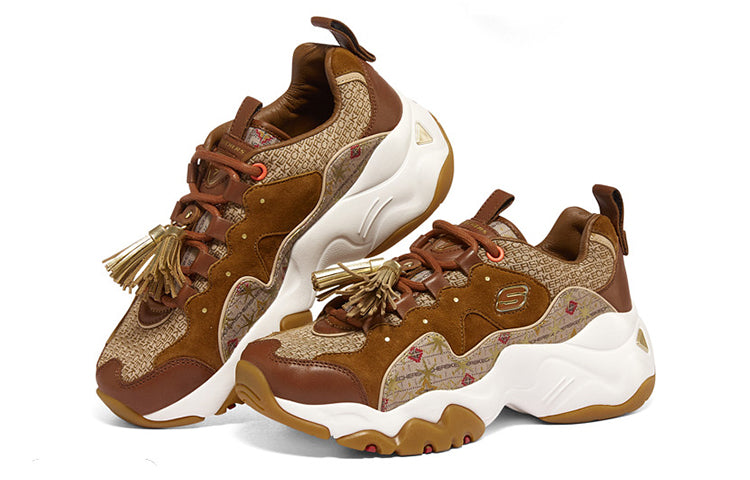 (WMNS) Skechers D'Lites 3.0 PRM Heritage 'Brown White' 149740-TAN