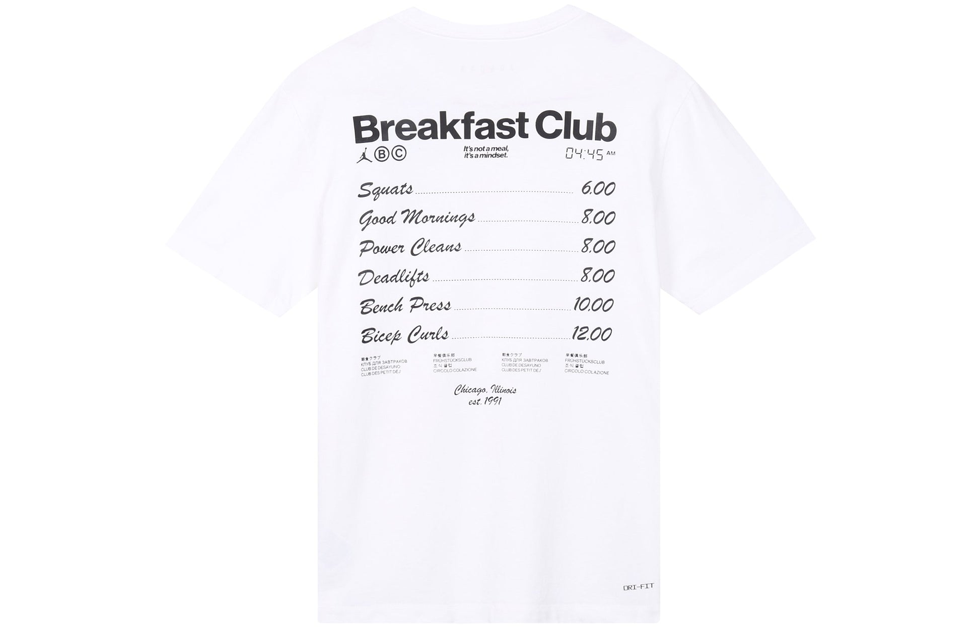 Men's Air Jordan Minimalistic Alphabet Printing Round Neck Casual Short Sleeve White T-Shirt DQ7385-100
