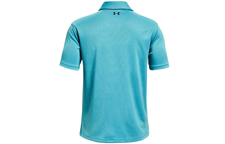 Men's Under Armour Tech Golf Breathable Sports Short Sleeve Polo Shirt Blue 1290140-476