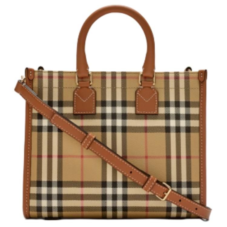 (WMNS) Burberry 26 Mini Freya Tote 'Archive Beige Briar Brown' 81097931