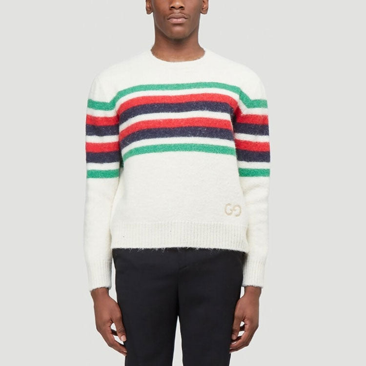 Gucci GG Striped Detail Jumper 'White' 633614-XKBIP-9275