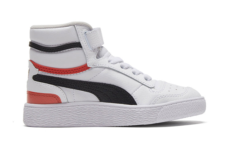 (PS) PUMA Ralph Sampson Mid Autumn Casual Shoes White/Black/Red 373811-01
