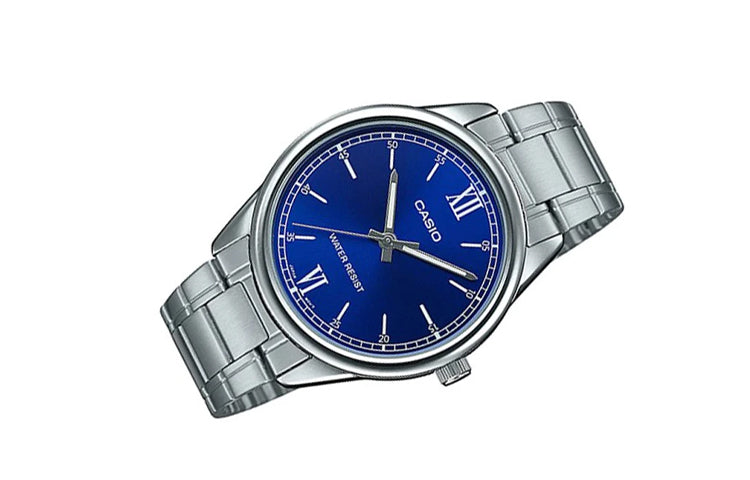 CASIO Quartz Waterproof Blue Dial Mens Blue Analog MTP-V005D-2B1