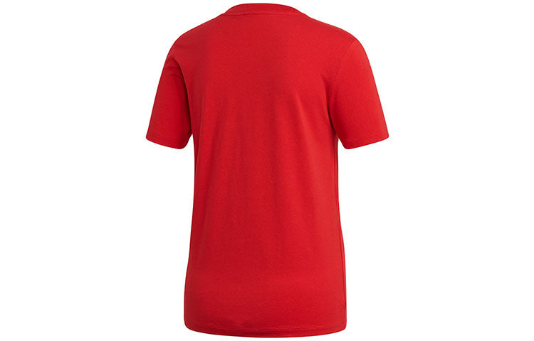 (WMNS) adidas originals TREFOIL TEE Sports Short Sleeve Red FM3302