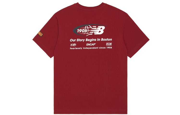 New Balance Logo Round Neck Short Sleeve Red NEA34013-BUR