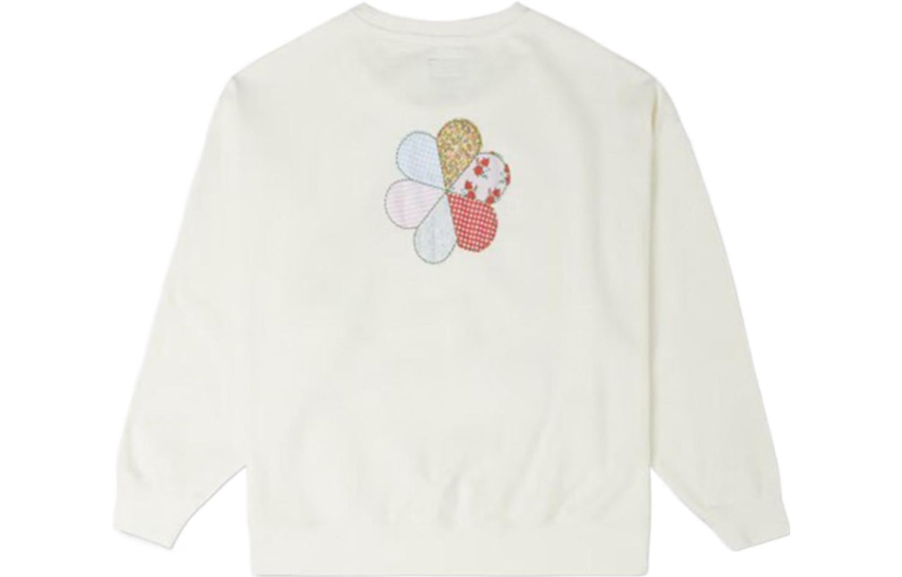 (WMNS) Converse Floral Crewneck Asia Sizing 'White' 10025522-A01
