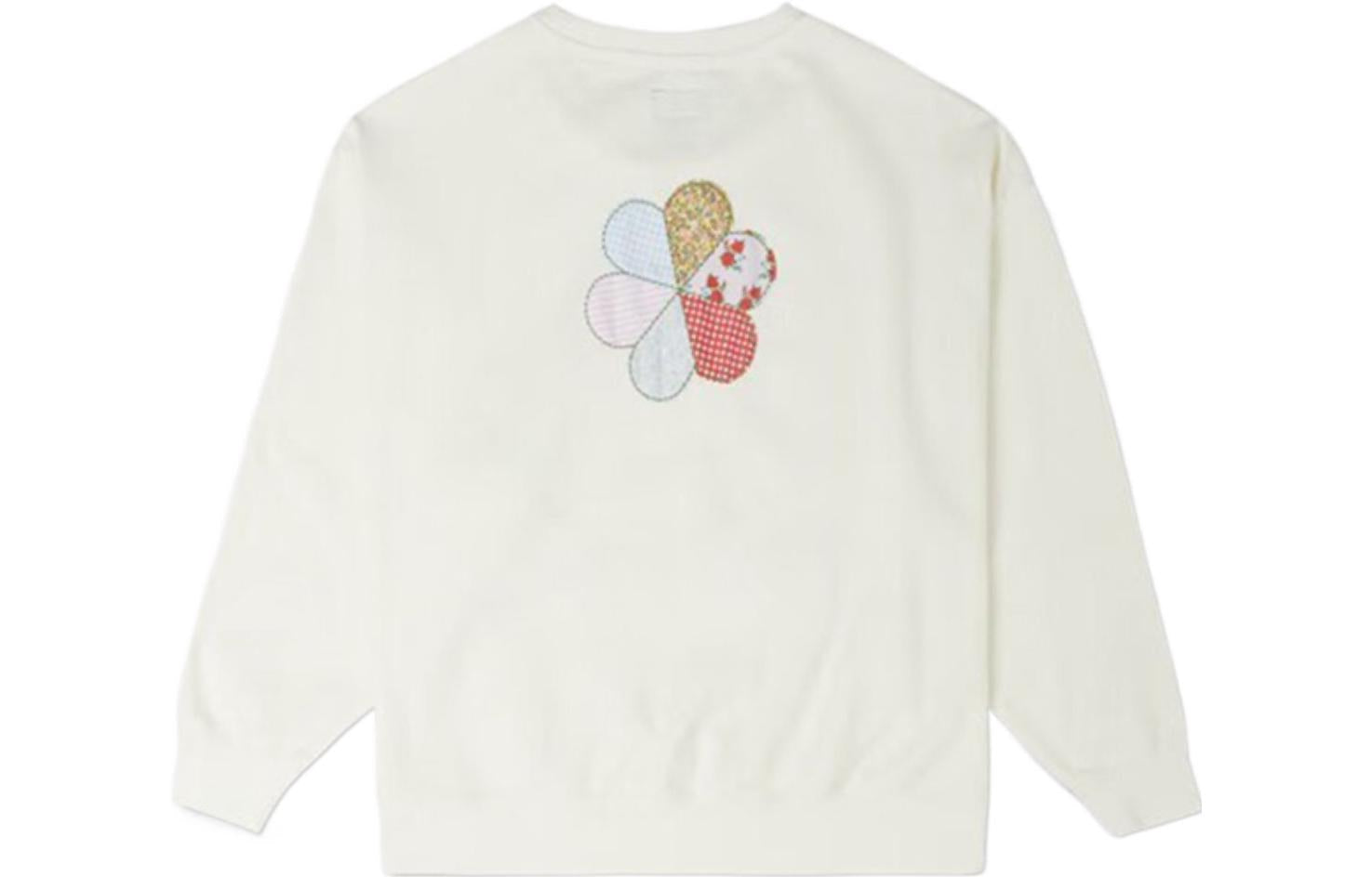 (WMNS) Converse Floral Crewneck Asia Sizing 'White' 10025522-A01