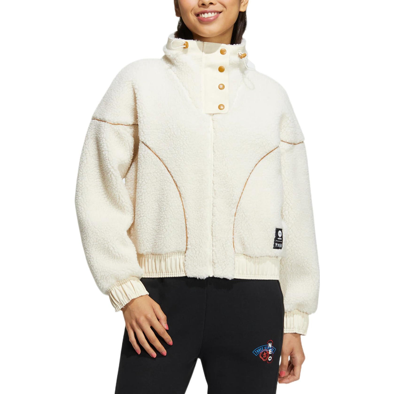 (WMNS) adidas Neo x Jujutsu Kaisen Fleece Jacket 'hite' HZ2420
