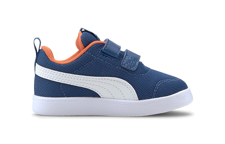 (TD) PUMA Courtflex V2 Mesh Sneakers White/Blue 371759-01