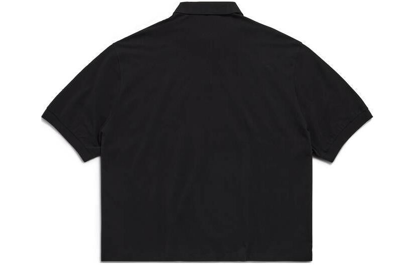 Balenciaga Bb Classic Polo Shirt Oversized 'Black' 791001TQVM71000