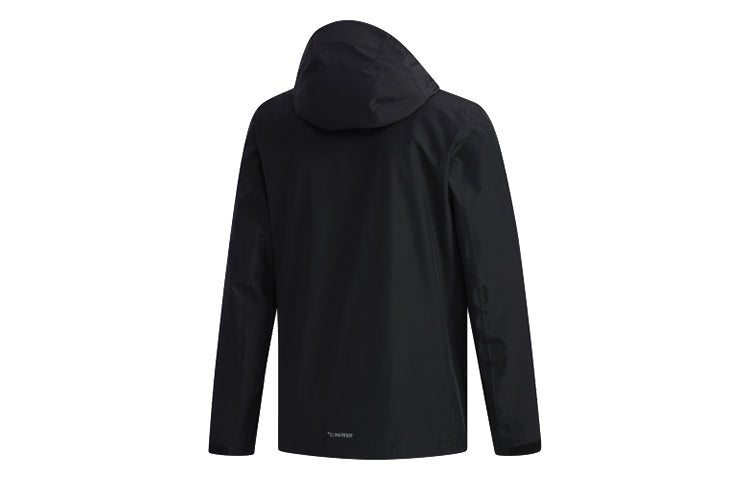adidas Wandertag Sol J Solid Color Zipper waterproof Hooded Jacket Black FI6646