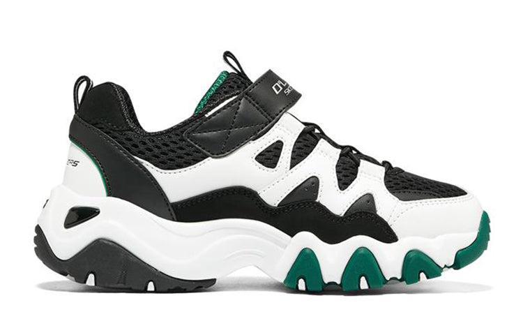 (GS) Skechers D'Lites 2.0 'White Black Green' 98883L-WGRN