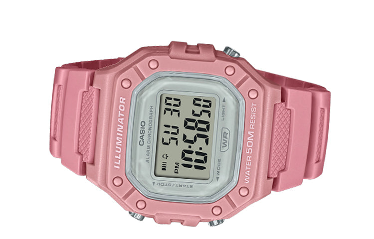 CASIO Fashion Stylish Sports 50m Waterproof Pink Watch Digital W-218HC-4AV