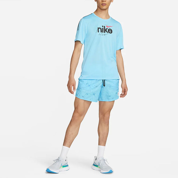 Nike printed casual shorts 'Sky Blue' DQ4767-499