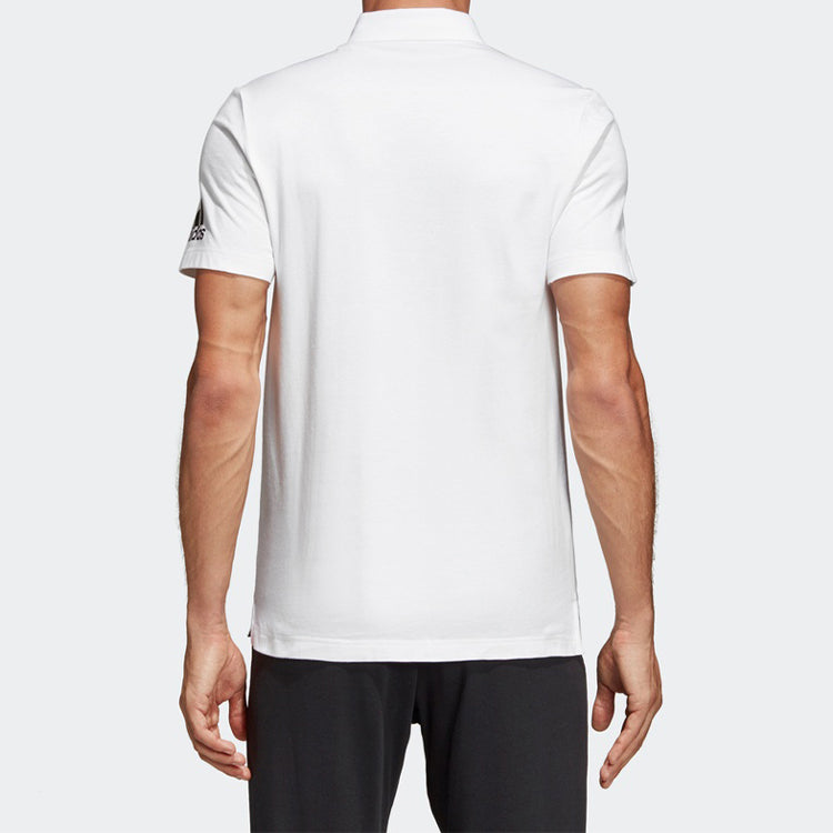 Men's adidas Sports POLO Short Sleeve White Polo Shirt DT1450