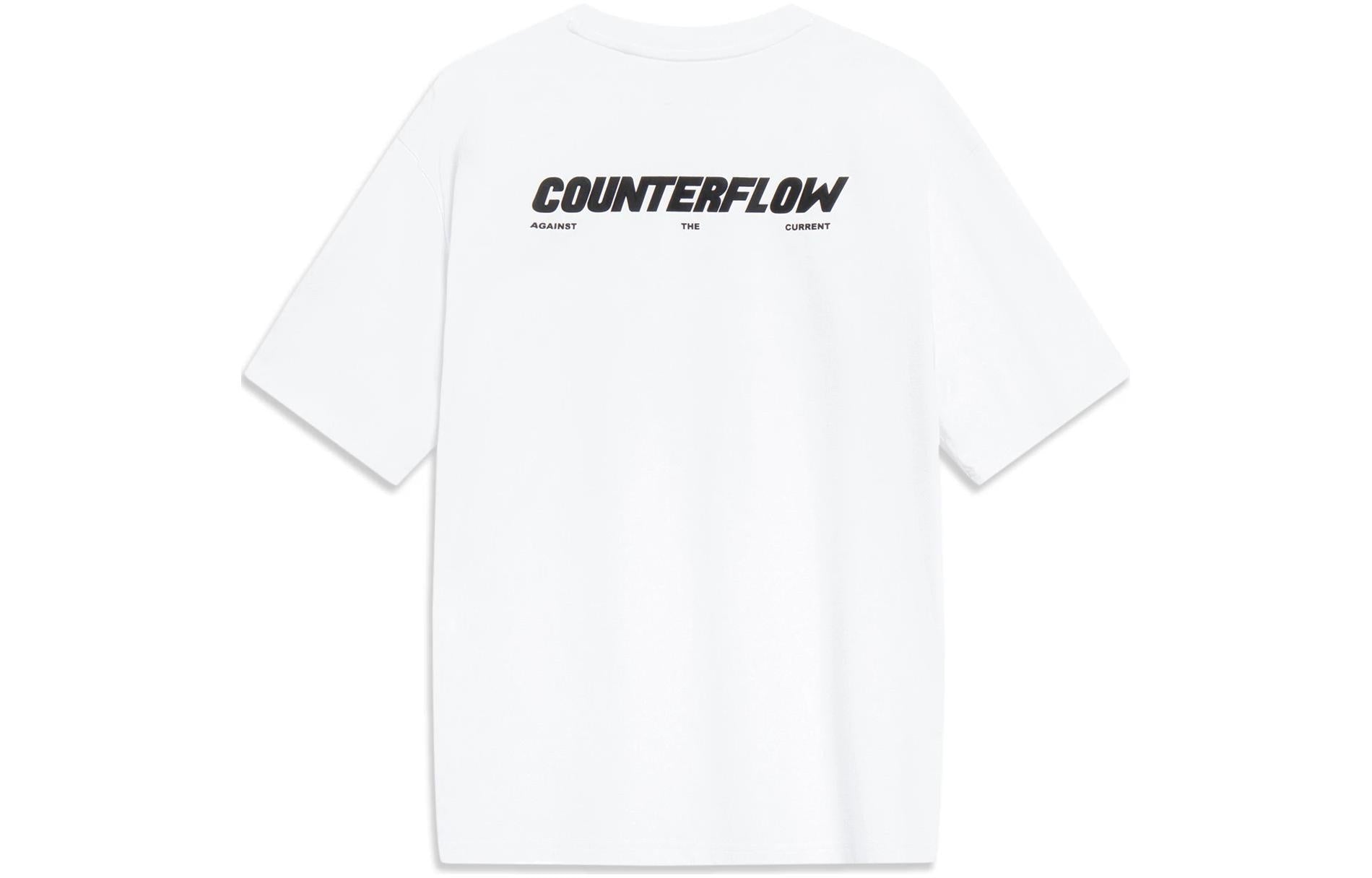 Li-Ning Counterflow Graphic T-shirt 'White' AHST537-1