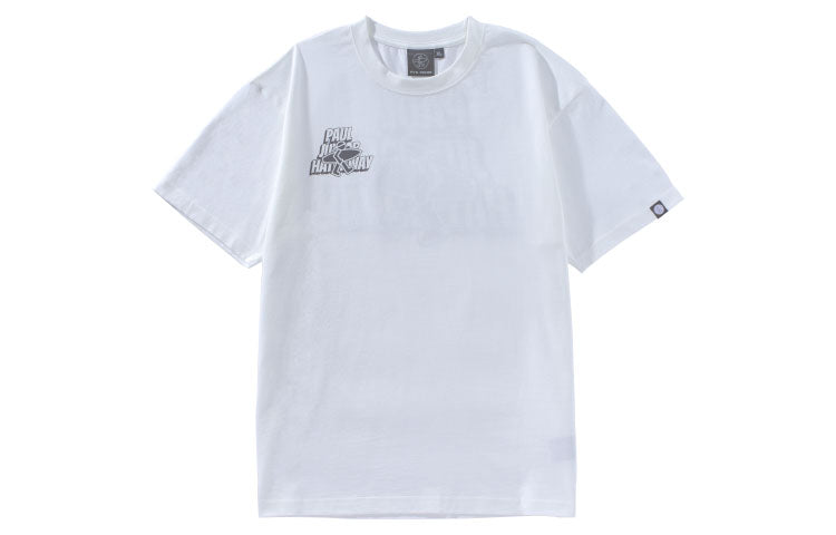 PJ's Vigor Laser Alphabet Pattern Basic Casual Short Sleeve Unisex White 20SSTS1001-P