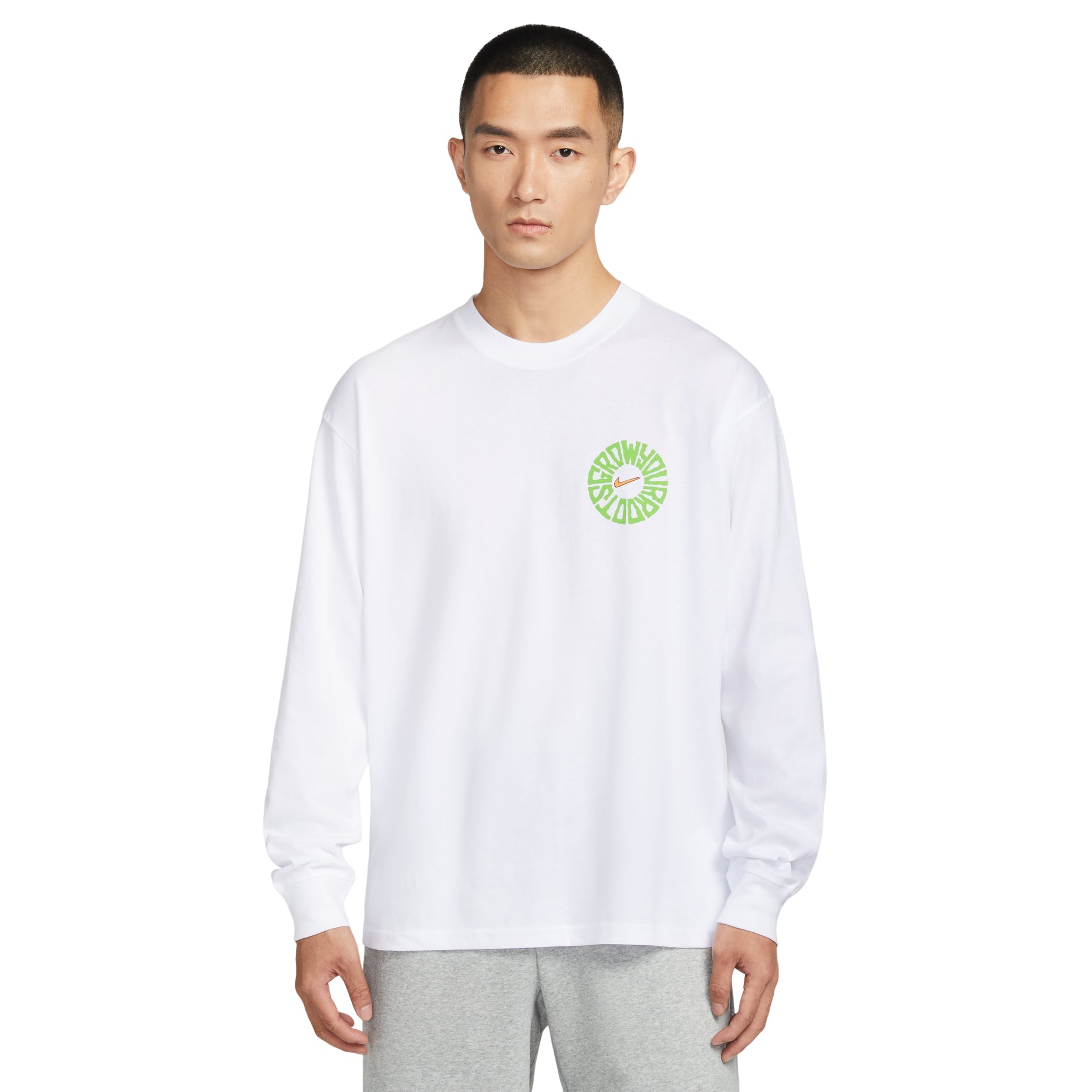 Nike Essential Long-Sleeve T-Shirt 'Grow Your Roots - White' IH4134-100