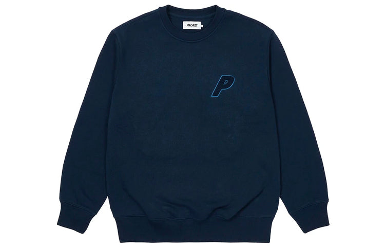 PALACE Alphabet Logo Pattern Round Neck Navy Blue P20CS008