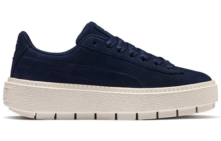 (WMNS) PUMA Basket Platform Trace Soft 'Navy' 369642-03