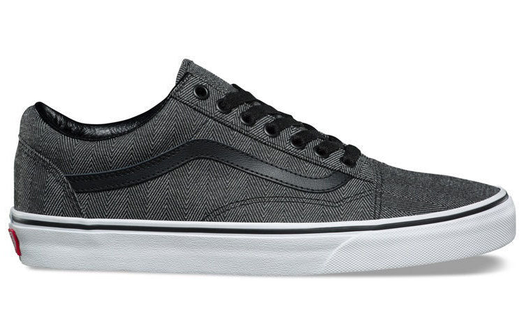 Vans Old Skool Wear-Resistant Non-Slip Low Top Casual Skate Shoes Unisex Black Gray Blackgray VN0A38G1U4J