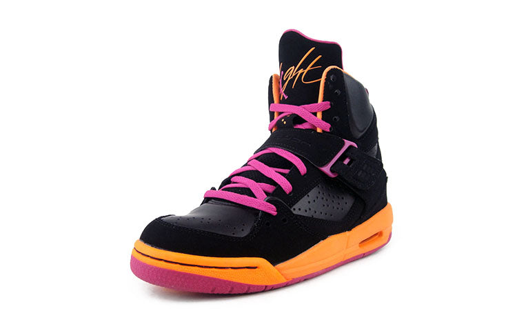 (GS) Air Jordan Flight 45 High 'Black Orange Purple' 524864-028