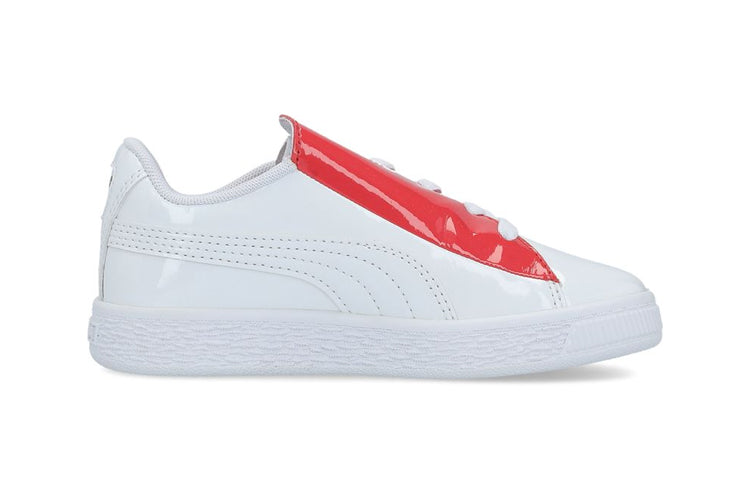 (PS) PUMA Basket Crush Patent AC 'White Red' 369675-01