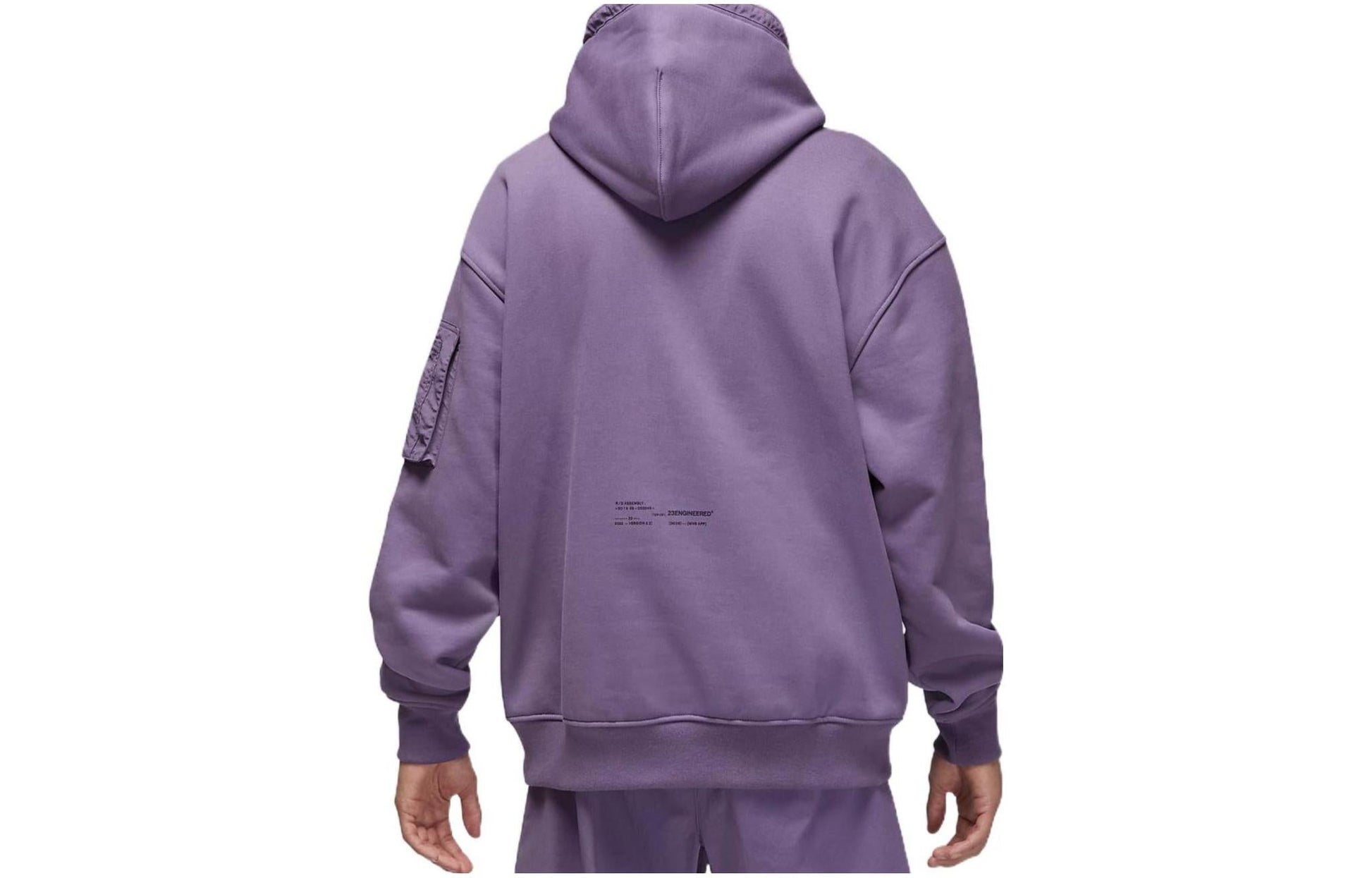 Men's Air Jordan Solid Color Logo Printing Hooded Pullover Long Sleeves Purple DQ8062-553