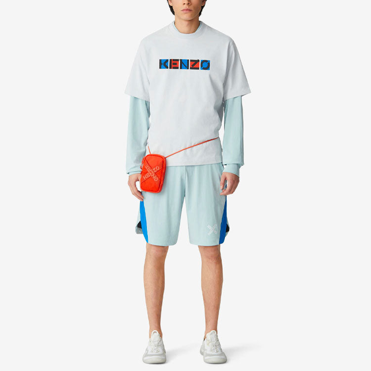 Men's KENZO SS21 Alphabet Logo Loose Short Sleeve Gray FB55TS0594SK-93
