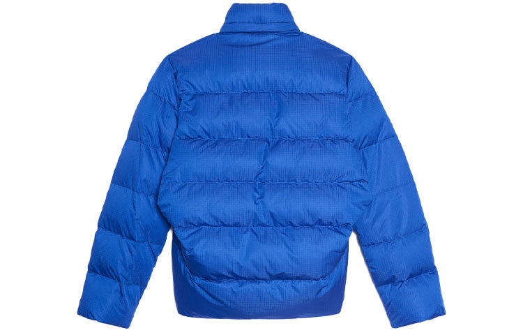 Balenciaga Small Logo Print Down Jacket 'Blue' 556231TYD334210