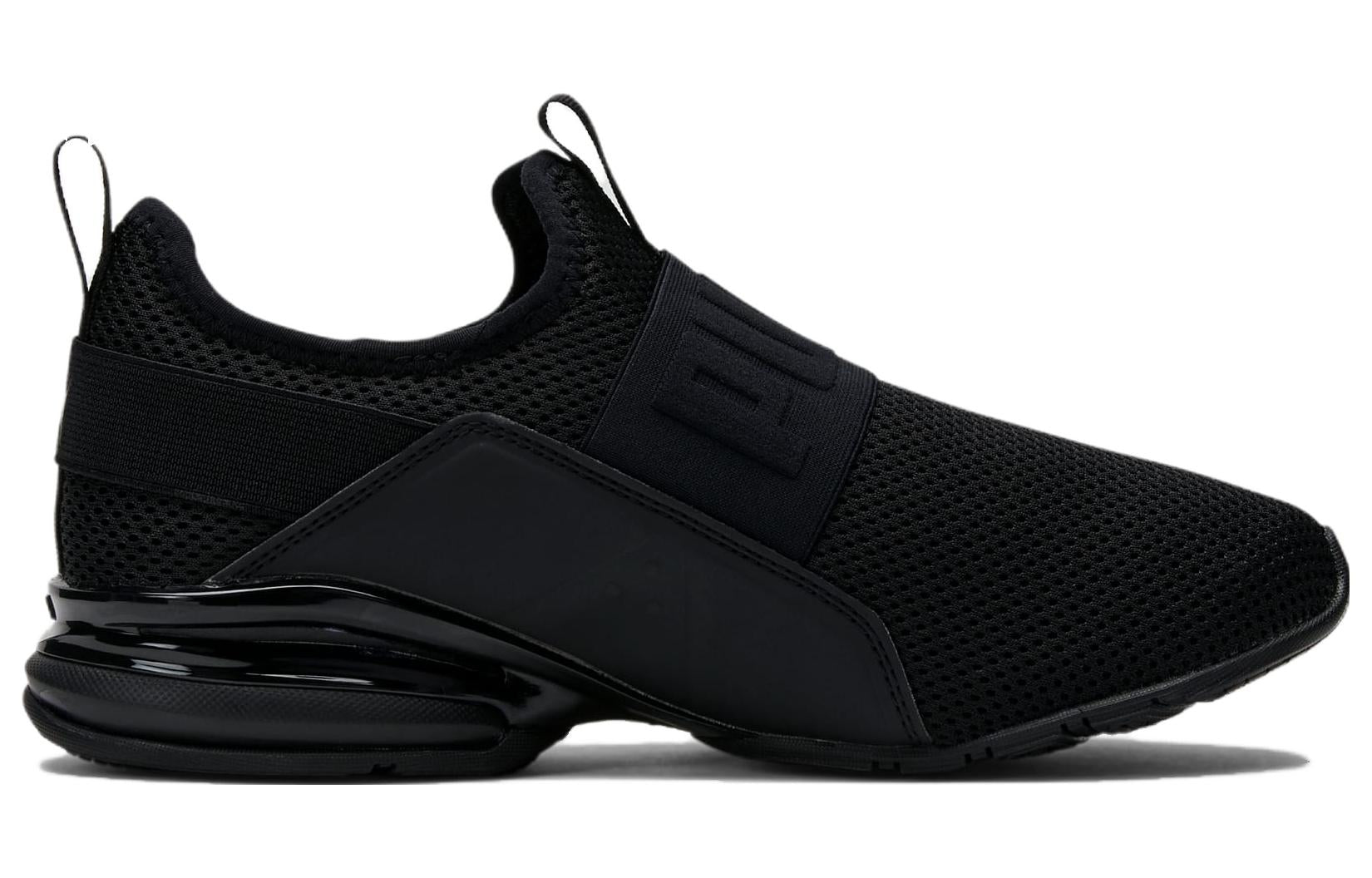 (WMNS) PUMA Axelion Slip-On 'Triple Black' 378341-02