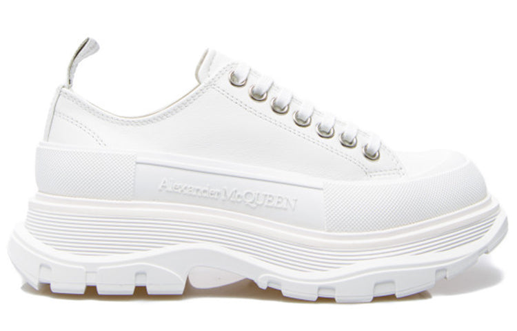 (WMNS) Alexander McQueen Tread Slick Lace Up Low 'White' 633902WHZ629071