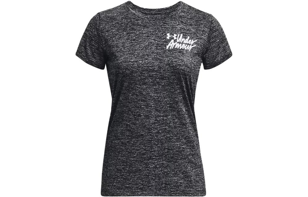 (WMNS) Under Armour Tech Twist Graphic Short Sleeve T-Shirt 'Dark Grey' 1379489-001