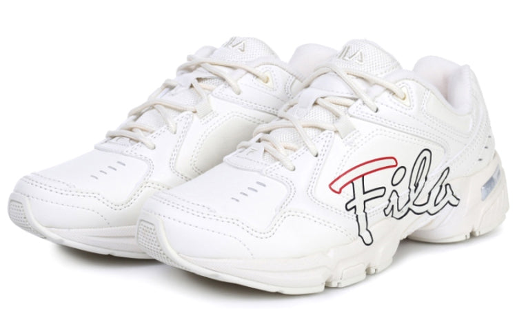 (WMNS) FILA Script Series Low Running Shoes White/Black 1RM01277_125