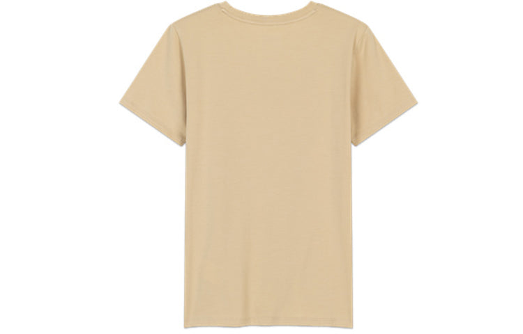 Skechers Athleisure Casual Sports Knit Round Neck Short Sleeve Brown L220W170-00TD