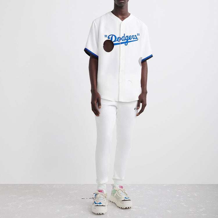 Off-White  x New Era x MLB Tripartite Crossover T-Shirt 'White Blue' OMGA207G21FAB0056145