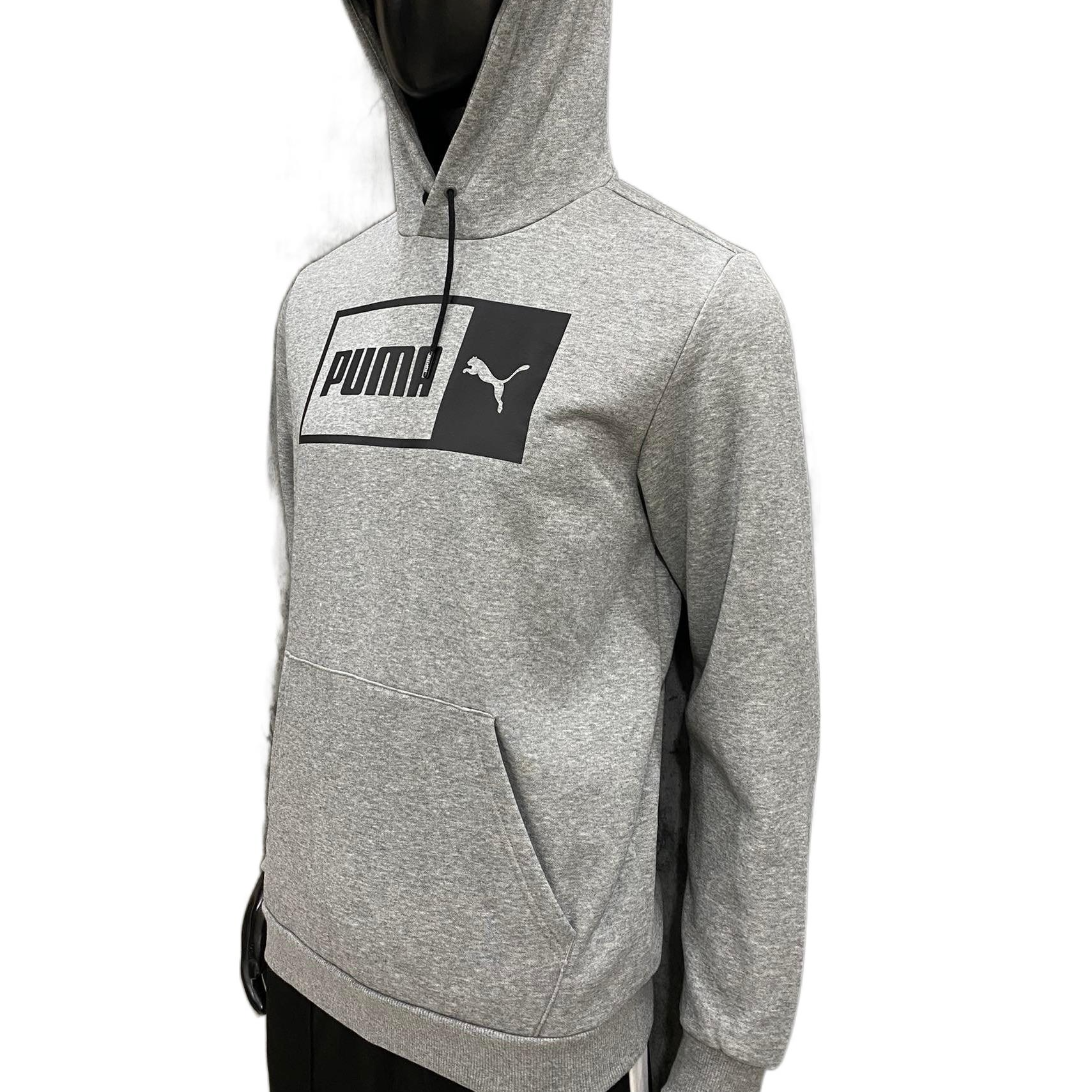 PUMA Split Logo Heathered Hoodie 'Grey' 848222-03